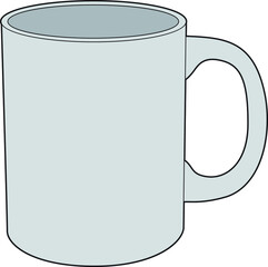 Professional Mug Vector / Line Drawing. Icon, Logo, Design, Element