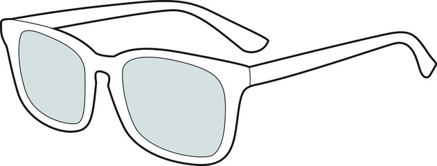 Professional Sunglasses Vector / Line Drawing. Icon, Logo, Design, Element