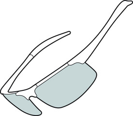 Professional Sunglasses Vector / Line Drawing. Icon, Logo, Design, Element