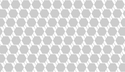 Abstract grey hexagon pattern with lines on a white background