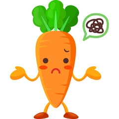 にんじんキャラクターもやもや
