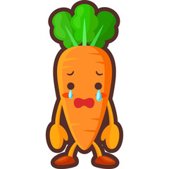 にんじんキャラクター泣く
