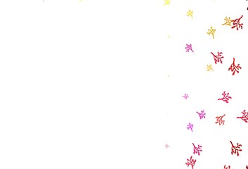 Light Multicolor vector doodle background with sakura.