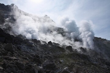 活火山の水蒸気２