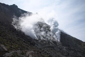 活火山の水蒸気１