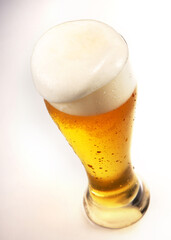 Golden beer splash