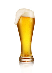 Golden beer splash
