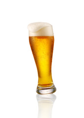 Golden beer splash