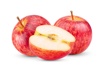 red apple isolated on white background