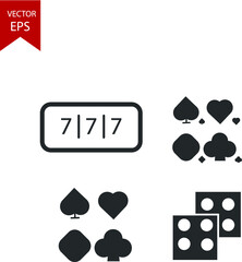 Casino Icon on transparent background 