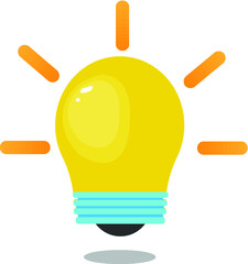 Light bulb, idea outline and thin line icon isolated on white background EPS Vector