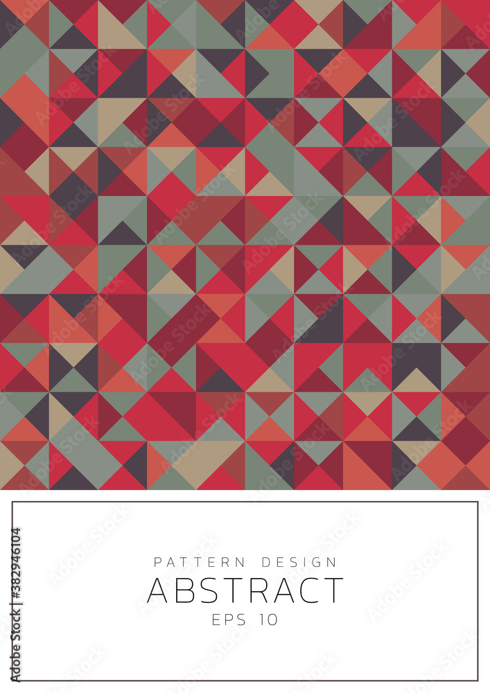 Wall mural geometric pattern design mosaic concept with space