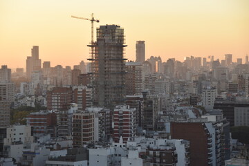 construction of a scyscraper downtown Buenos Aires, Argentina