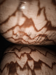 Shadow of an antique zig zag shadow pattern