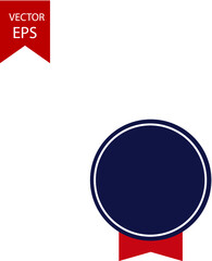 Simple ribbon, empty frame for a text, logotype, isolated on white background EPS Vector