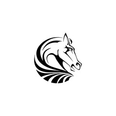 horse simple elegant logo
