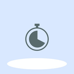 Clock, time icon isolated on white background EPS Vector