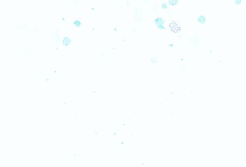 Light Blue, Green vector backdrop with memphis shapes.