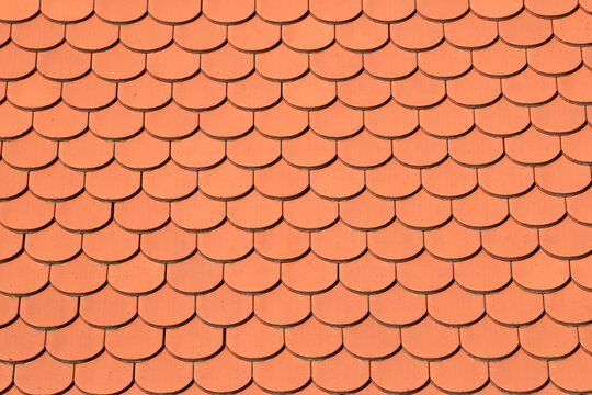 Roof With Bright Red Tiles