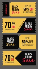 Black friday sale banner layout design