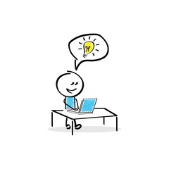 StickMan Figure Mood Home Office