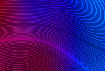 Dark Blue, Red vector template with curved lines.