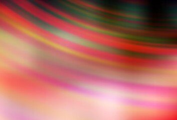 Light Red, Yellow vector glossy abstract background.