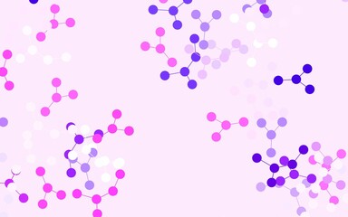 Light Purple, Pink vector background with forms of artificial intelligence.