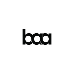 baa letter original monogram logo design