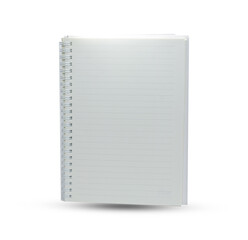 White notebook journal on white background