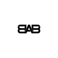bab letter original monogram logo design