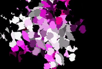 Dark Pink, Yellow vector background with abstract shapes.