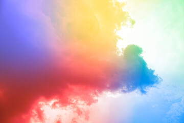 Amazing beautiful art sky with colorful clouds