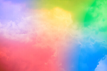 Amazing beautiful art sky with colorful clouds