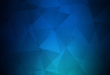 Dark BLUE vector low poly layout.