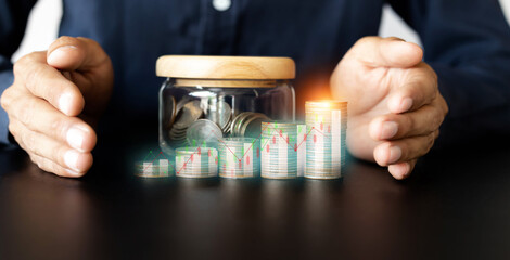 protect new business start-up,business development to success and growing growth concept