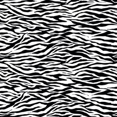 Abstract black seamless zebra, tiger pattern