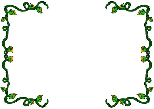 Plant Vine Border Cartoon Special Vector. A vine is any plant with a growth habit of trailing or scandent 