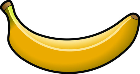 A yellow banana.