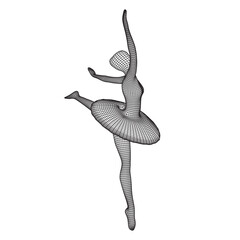 Dancing ballerina. Woman classic ballet dancer