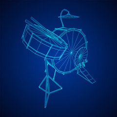 Musical instruments set. Rock band drum kit. Percussion musical instrument