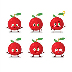 Cartoon character of cranberry with what expression