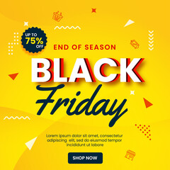 Gradient black friday sale banner design