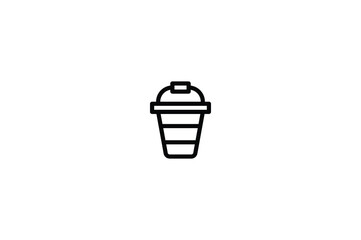 Construction Outline Icon - Water Bucket