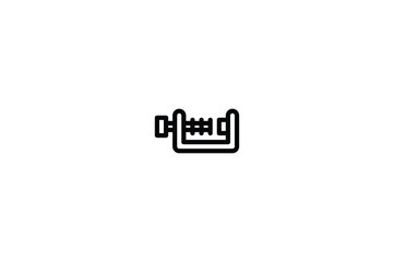 Construction Outline Icon - Clamp