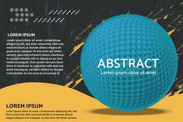 abstract modern grunge circle halftone background acrylic color style illustration vector