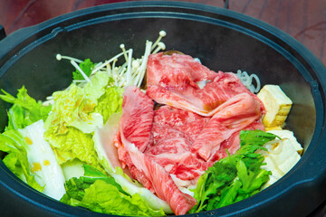 温まる美味しい料理　すき焼き