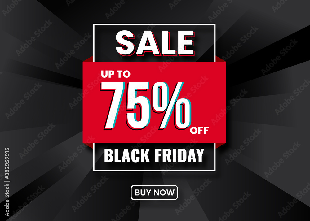 Wall mural Minimalist black friday banner concept