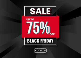 Minimalist black friday banner concept