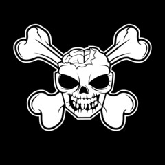 Skull Head Logo Template Design